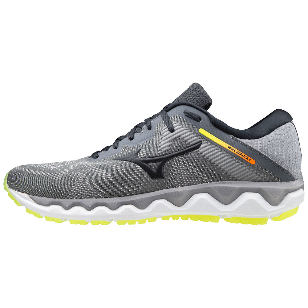 Panske Bezecke Topanky Mizuno Wave Horizon 4 Siva Vypredaj SGVC73951